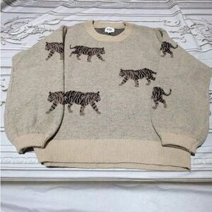 Women’s Beige Tiger Sweater